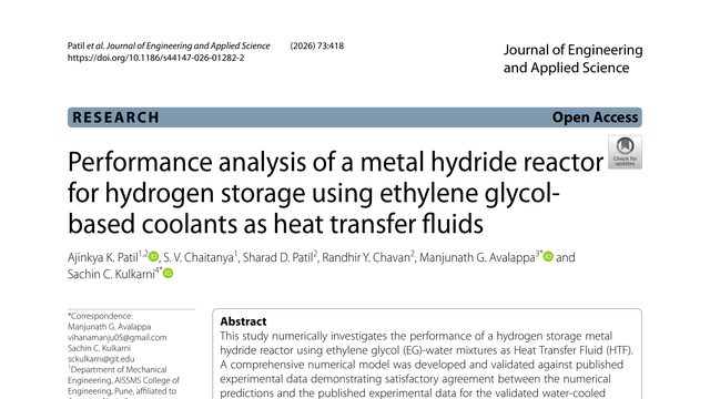Performance analysis of a metal hydride reactor for hydrogen storage using ethylene glycol-based coolants as heat transfer fluids