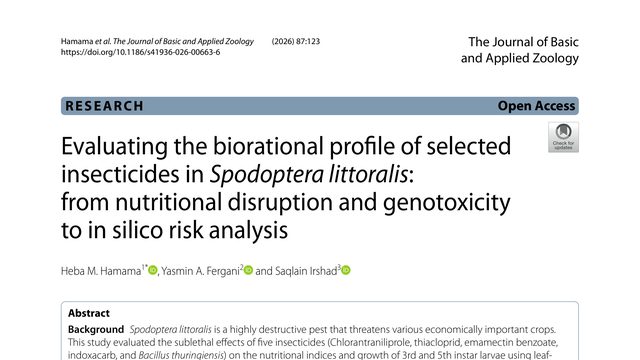 Evaluating the biorational profile of selected insecticides in Spodoptera littoralis: from nutritional disruption and genotoxicity to in silico risk analysis