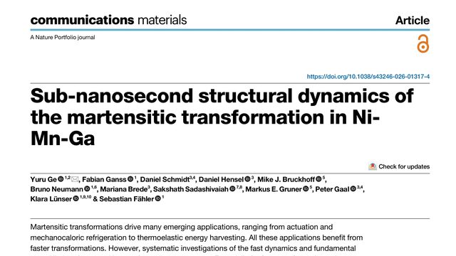 Sub-nanosecond structural dynamics of the martensitic transformation in Ni-Mn-Ga