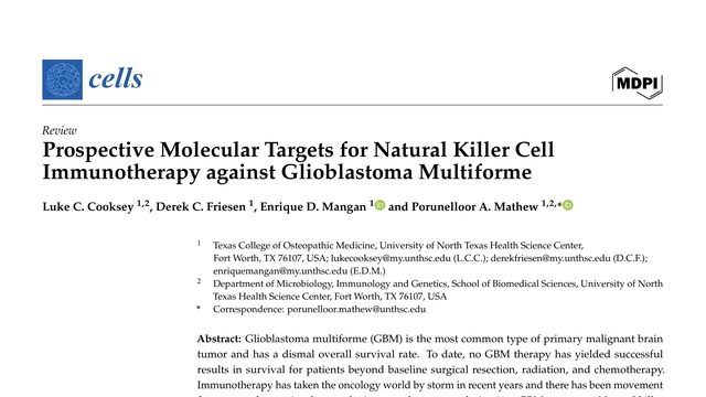 Prospective Molecular Targets for Natural Killer Cell Immunotherapy against Glioblastoma Multiforme