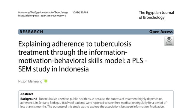 Explaining adherence to tuberculosis treatment through the information-motivation-behavioral skills model: a PLS - SEM study in Indonesia