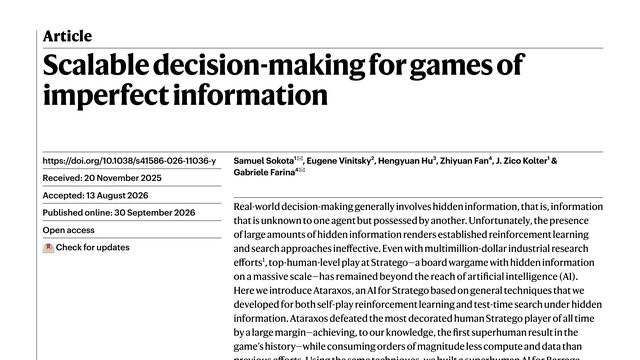 Scalable decision-making for games of imperfect information