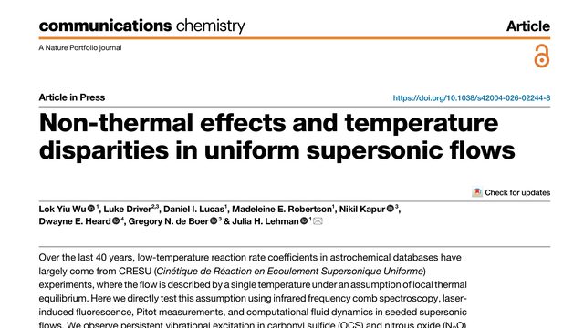 Non-thermal effects and temperature disparities in uniform supersonic flows
