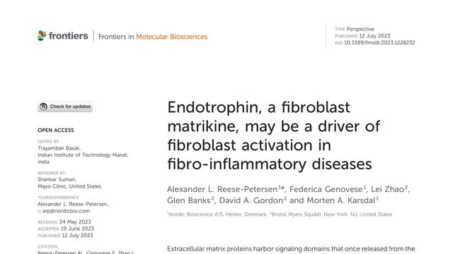 Endotrophin, a fibroblast matrikine, may be a driver of fibroblast activation in fibro-inflammatory diseases