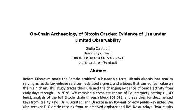 On-Chain Archaeology of Bitcoin Oracles: Evidence of Use under Limited Observability