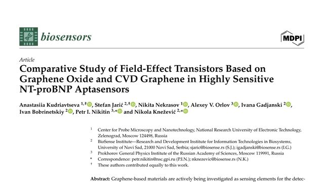 Comparative Study of Field-Effect Transistors Based on Graphene Oxide and CVD Graphene in Highly Sensitive NT-proBNP Aptasensors