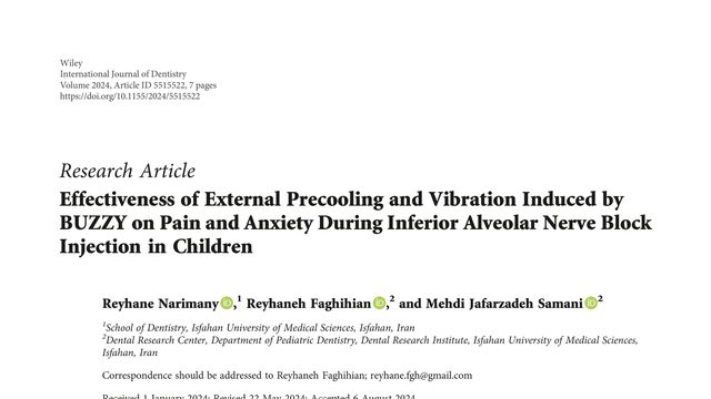 Effectiveness of External Precooling and Vibration Induced by BUZZY on Pain and Anxiety During Inferior Alveolar Nerve Block Injection in Children