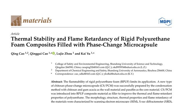 Thermal Stability and Flame Retardancy of Rigid Polyurethane Foam Composites Filled with Phase-Change Microcapsule