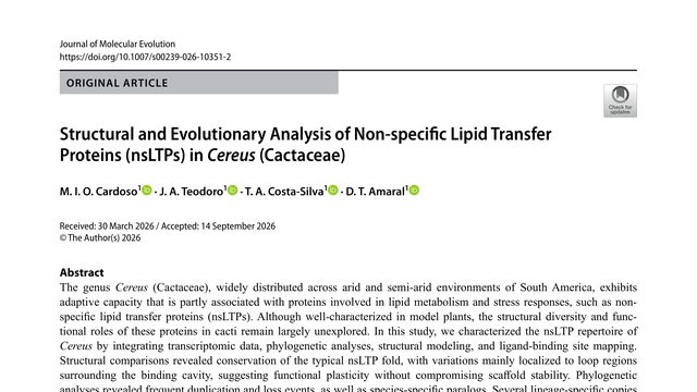 Structural and Evolutionary Analysis of Non-specific Lipid Transfer Proteins (nsLTPs) in Cereus (Cactaceae)