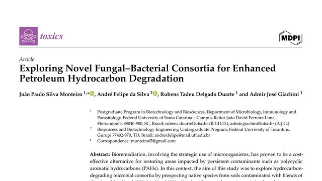Exploring Novel Fungal–Bacterial Consortia for Enhanced Petroleum Hydrocarbon Degradation