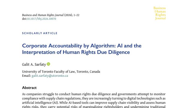 Corporate Accountability by Algorithm: AI and the Interpretation of Human Rights Due Diligence