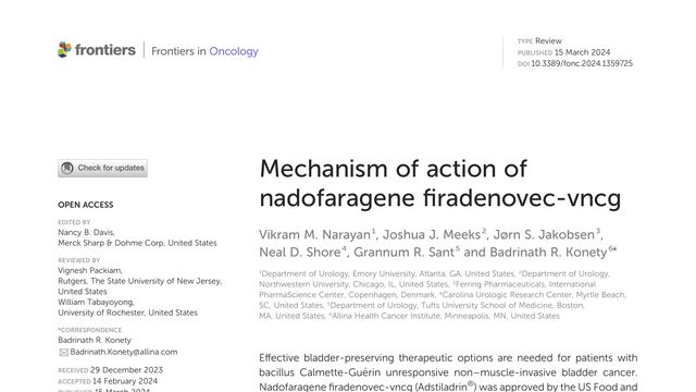 Mechanism of action of nadofaragene firadenovec-vncg
