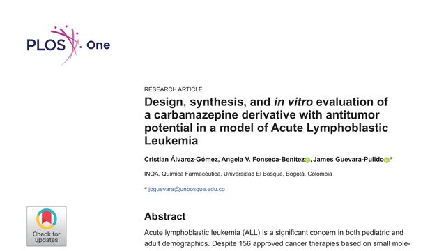 Design, synthesis, and in vitro evaluation of a carbamazepine derivative with antitumor potential in a model of Acute Lymphoblastic Leukemia