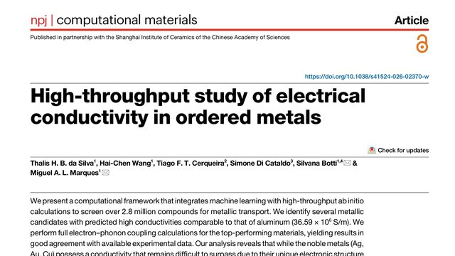 High-throughput study of electrical conductivity in ordered metals