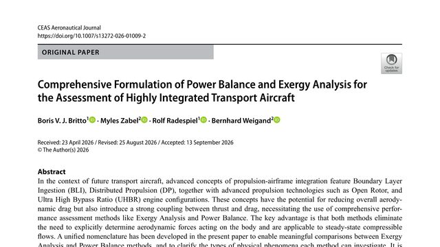 Comprehensive Formulation of Power Balance and Exergy Analysis for the Assessment of Highly Integrated Transport Aircraft