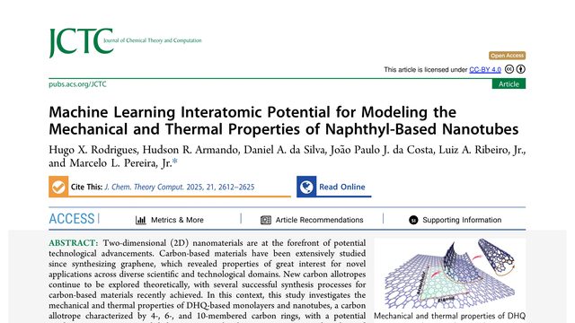 Machine Learning Interatomic Potential for Modeling the Mechanical and Thermal Properties of Naphthyl-Based Nanotubes