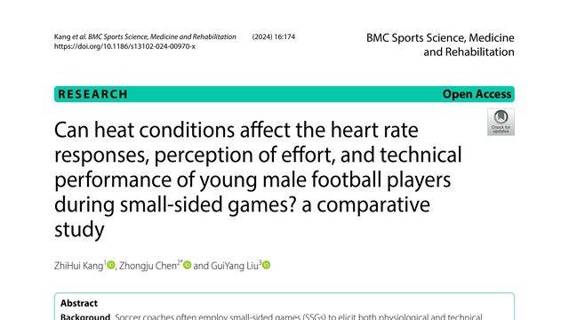 Can heat conditions affect the heart rate responses, perception of effort, and technical performance of young male football players during small-sided games? a comparative study