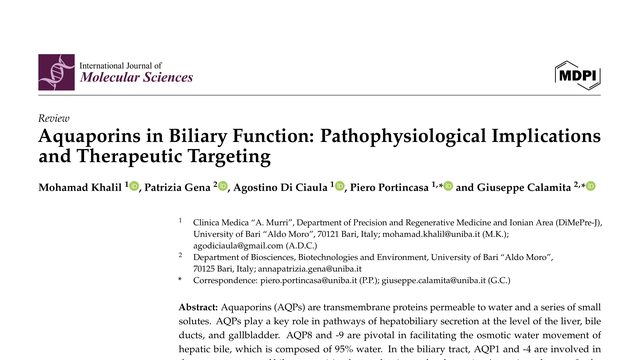 Aquaporins in Biliary Function: Pathophysiological Implications and Therapeutic Targeting