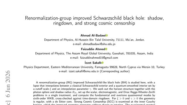Renormalization-group improved Schwarzschild black hole: shadow, ringdown, and strong cosmic censorship