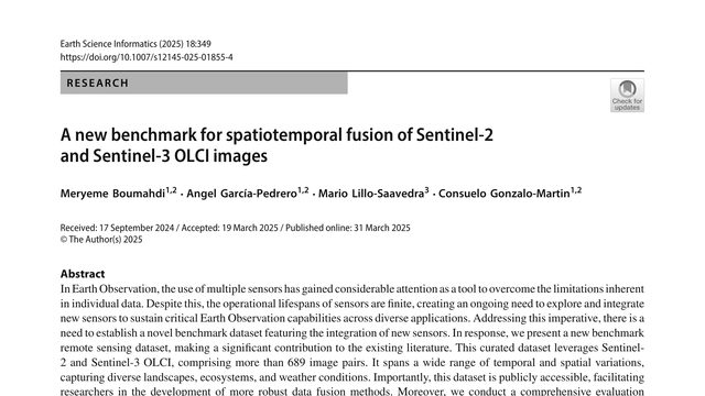 A new benchmark for spatiotemporal fusion of Sentinel-2 and Sentinel-3 OLCI images
