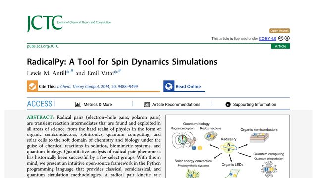 RadicalPy: A Tool for Spin Dynamics Simulations